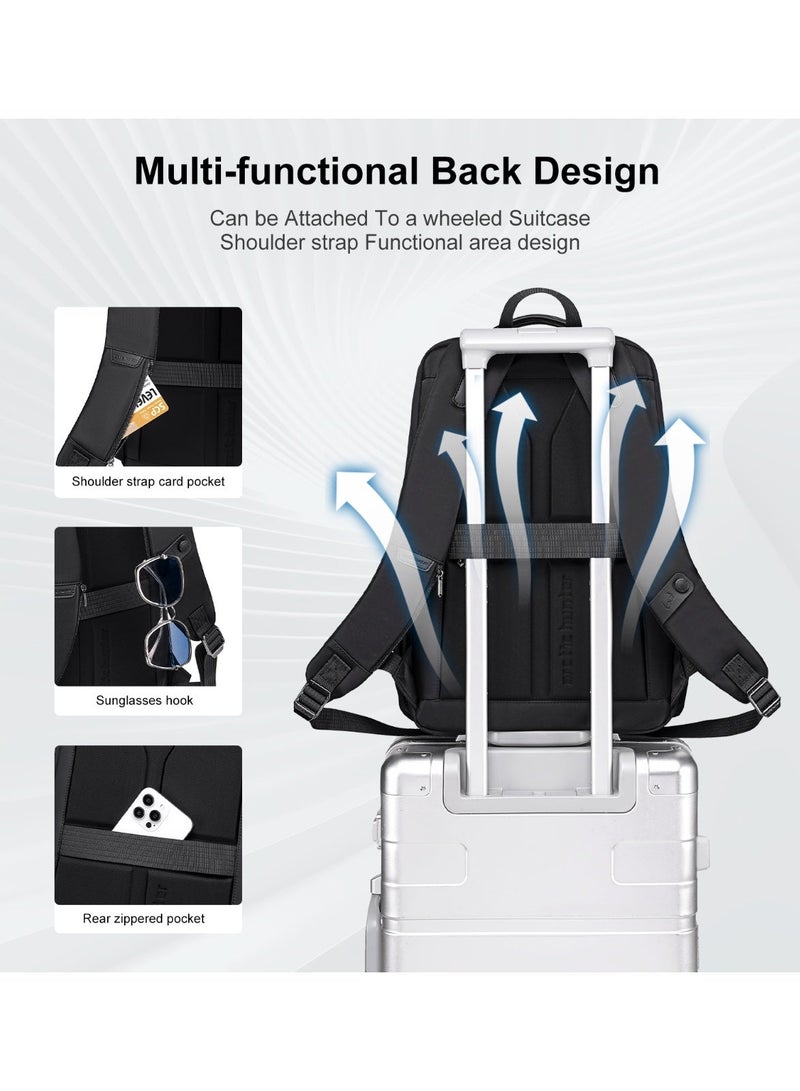 أركتيك هانتر حقيبة ظهر للسفر من Arctic Hunter للرجال والنساء، مزودة بجيب للكمبيوتر المحمول مقاس 15.6 بوصة، مقاومة للماء، 5 جيوب بسحّاب، سعة 20 لترًا، جيب مضاد للسرقة، مناسبة للسفر والعمل والتنقل. - Image 5